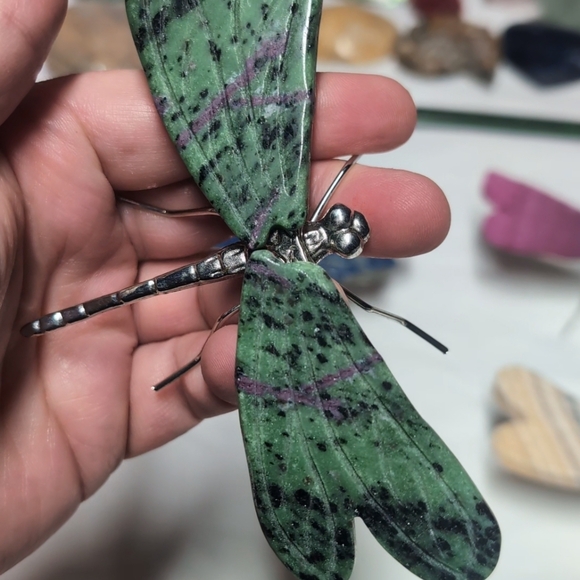 Green and Purple Reptile Ornament - Picture 1 of 4